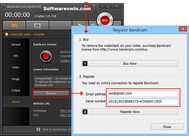 See Activate Serial Key On Bandicam 2 License